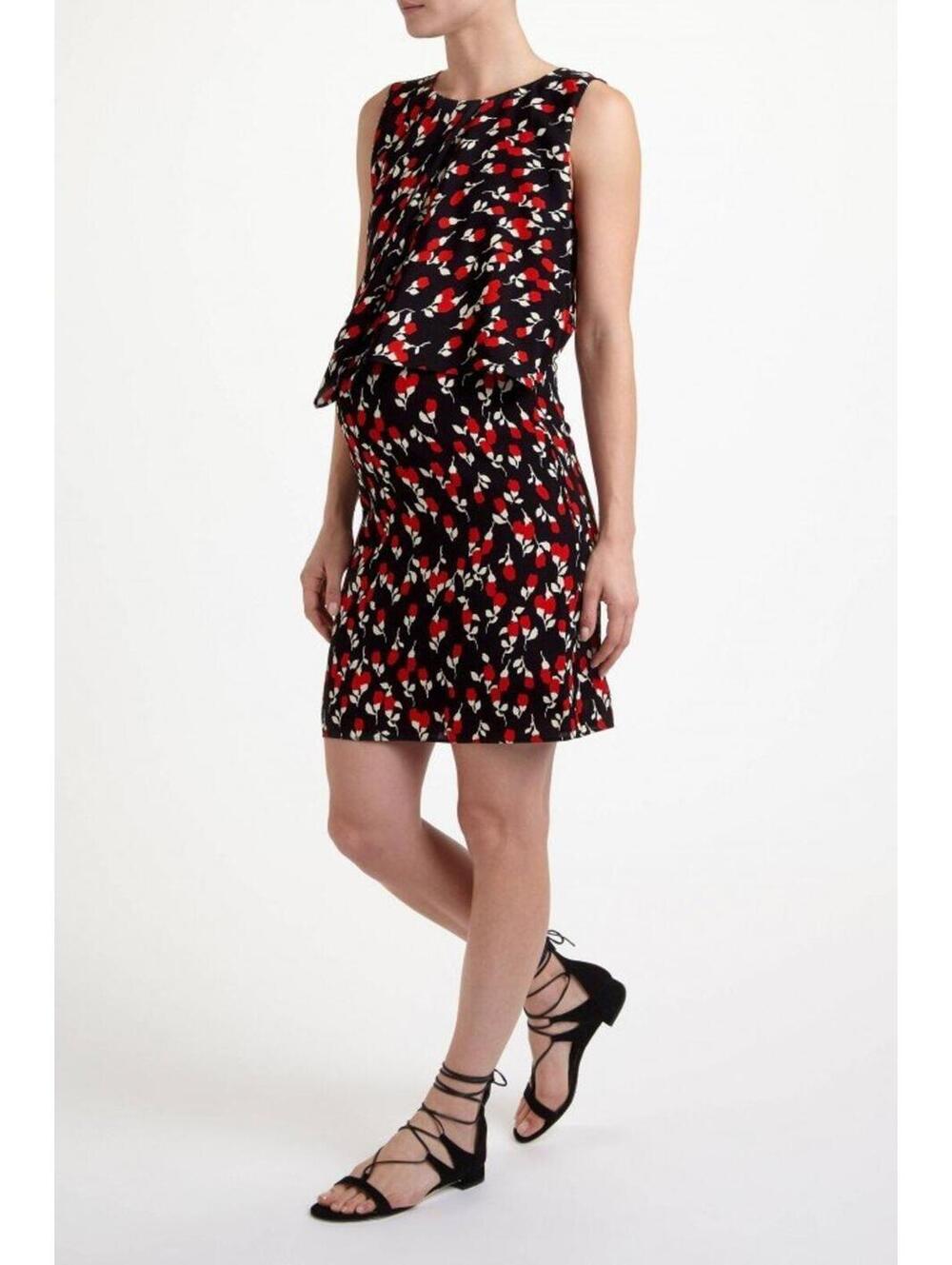 New, MARNI - Rhythm Print Sleeveless Dress, Red/Black size 38   #DD48